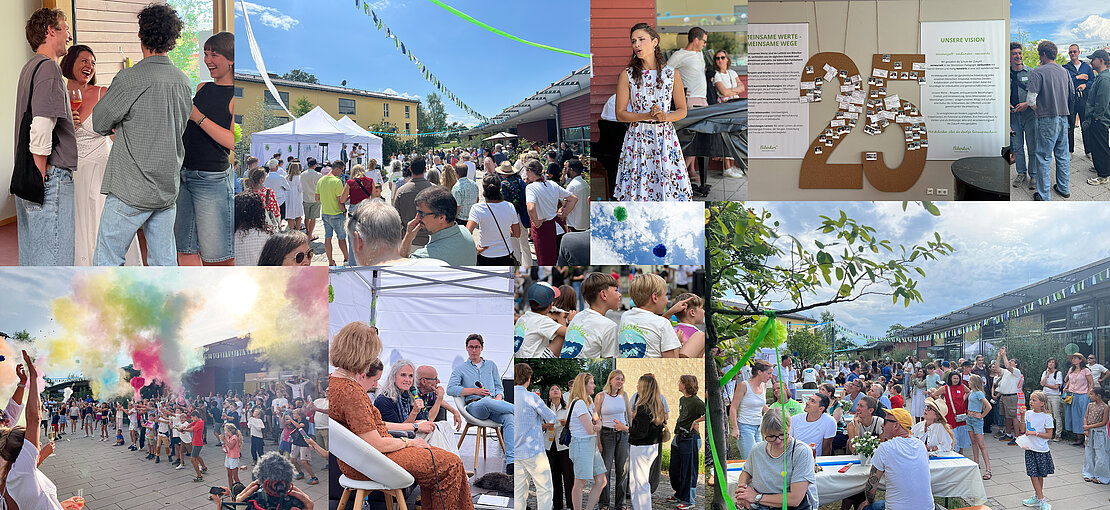 Fotocollage der 25 Jahrfeier Biberkor